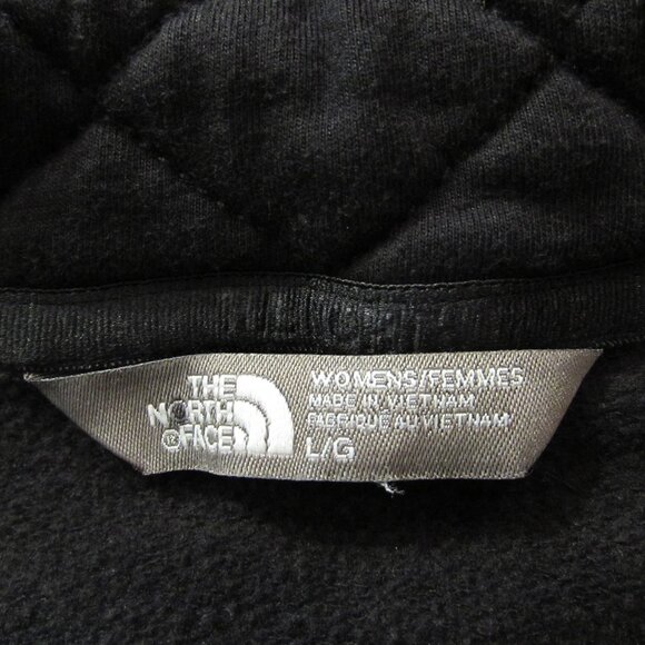 North Face Black Quilted Hoodie Jacket Size Large - Picture 2 of 15